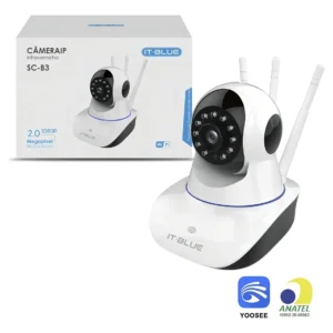 Câmera De Vigilância Ip Infravermelho Wifi 3 Antenas Cor Branco