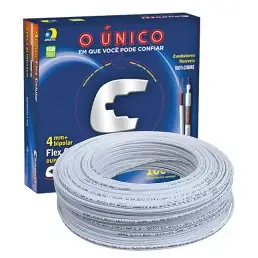 Cabo Coaxial 4mm P/cftv 100% Cobre + Bipolar