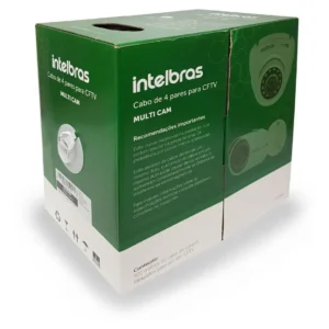 cabo cftv 4px24 awg linha multicam branco intelbras (300 metros)