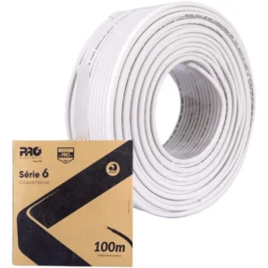 cabo coaxial serie 6 proeletronic (100 metros)