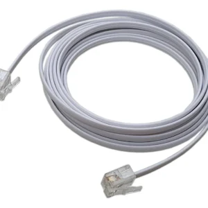 Cabo Chato P/ Ligar Telefone 2 metros branco RJ11